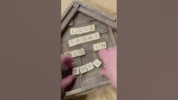 Dollar Tree Tumbling Tower Blocks - Jenga Blocks - DIY Craft Idea - Scrabble Block House Sign