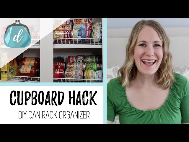 Cupboard DIY Can Rack Organizer  Small Space + Apartment Pantry  Organization Ideas 