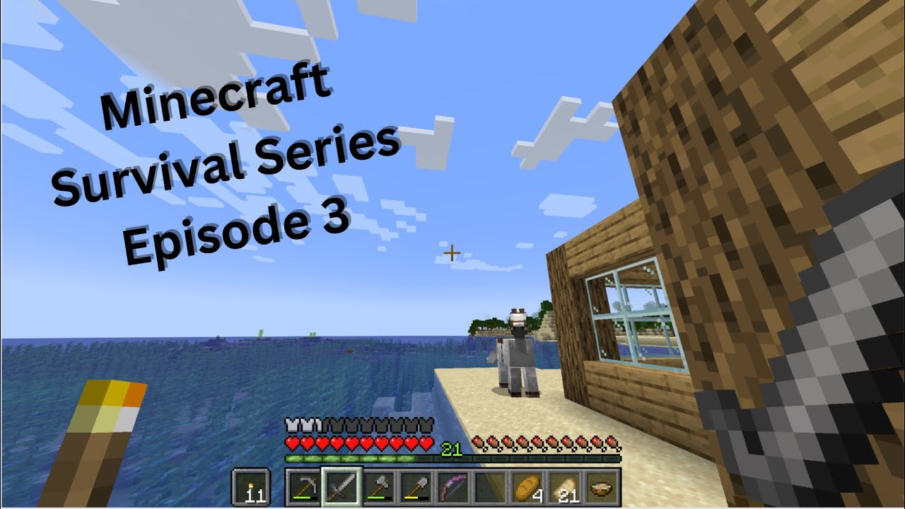 Minecraft Survival Series Episode 3: Building My House - YouTube