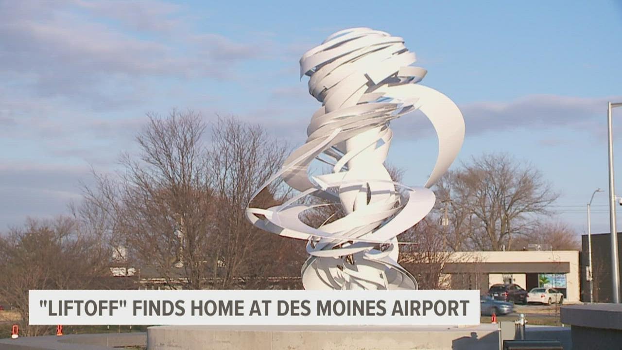 New art installation revealed at Des Moines International Airport - YouTube