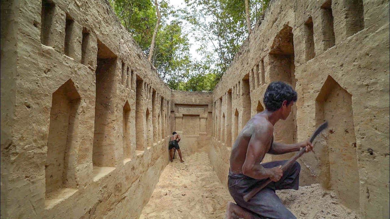 Unbelievable! Build Most Creative Secret Ancient Underground Temple with Underground Swimming Pool