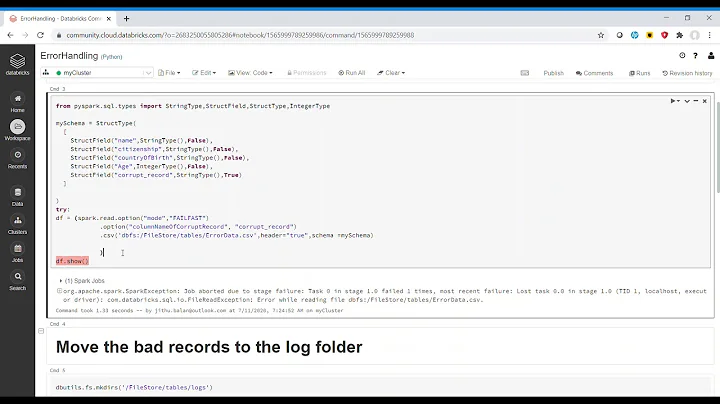 Error Handling in Spark