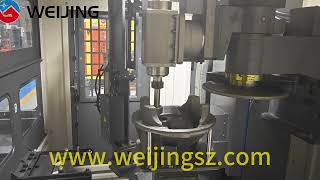 WEIJING CNC 5 AXIS AUTO GRINDING MACHINE FETTLING REDUCER HOUSING CASTING