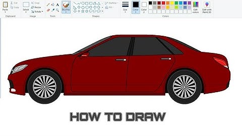 How To Draw a Car on Computer Using Simple Paint Program | Car Drawing Tutorial for Beginners.
