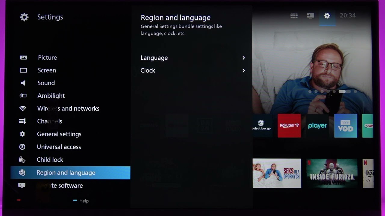 PHILIPS 32PFS6939 - How to Change System Language