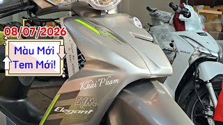 Close-up of the new SYM Elegant in silver with new decals at Mai Duyen Dealer. Thai Pham #elegant...