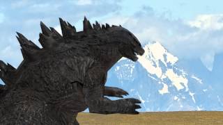 Godzilla 2014 Tail Slide