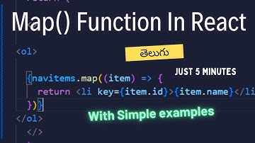 ReactJS map() Function Tutorial in Telugu | Arrays & Objects Examples Explained #reactjstutorial