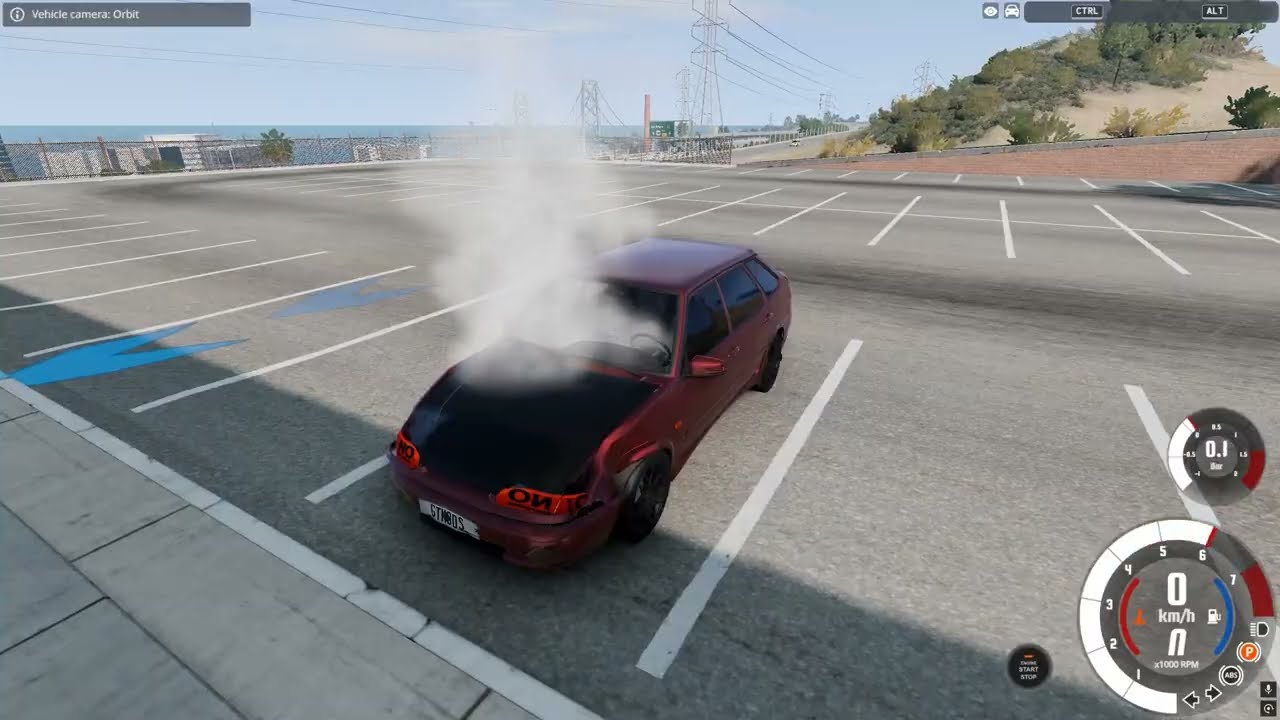 VAZ 2114 with a Steering Wheel | BeamNG.drive