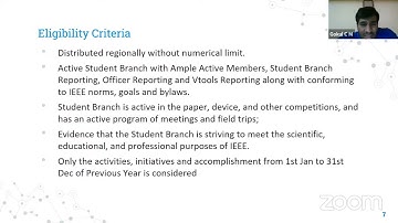 Award Awareness Session on IEEE Regional Exemplary Student Branch Award