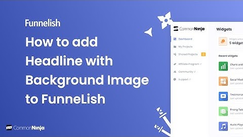 How to add a Headline with Background Image to Funnelish