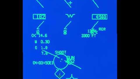 Dogfight FA-18C vs SU-33 HUD cam