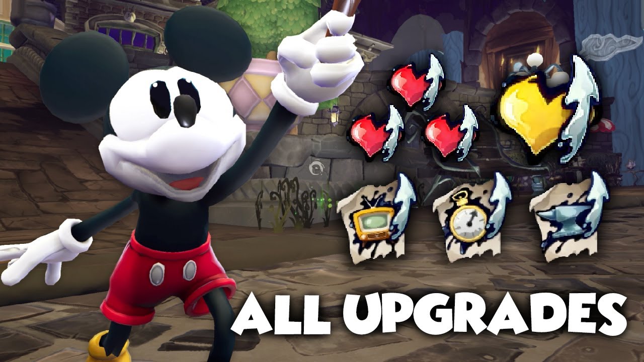 Epic Mickey Rebrushed - All Extra Health & Sketch Upgrade Locations