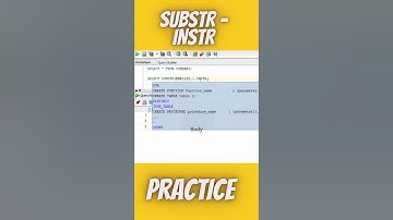 SUBSTR - INSTR Practice in Oracle