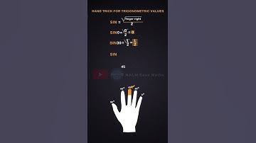 Sin values by using hand tricks #maths #trigonometry #shorts