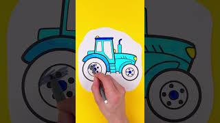 🎨 Let’s Paint the Tractor and Watch Colors POP! 🌈✨