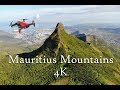 Mauritius mountains from drone 4K