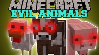 Minecraft: EVIL ANIMALS (KILLER COWS, CHICKENS, SHEEP, & PIGS!) Mod Showcase screenshot 5