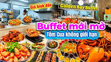 1028. Không giới hạn Cua Tôm tươi sống tại hồ chỉ với 379 ngàn tại quán Golden Bay Buffet Sài Gòn