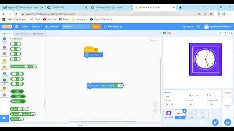 Học Scratch - Tạo đồng hồ