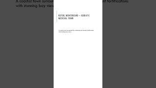 This Hidden European Town Looks Unreal😳🌊#shorts #kotor #montenegro #europe #travel #adriatic #shorts