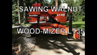 Sawing Walnut on the Wood-Mizer