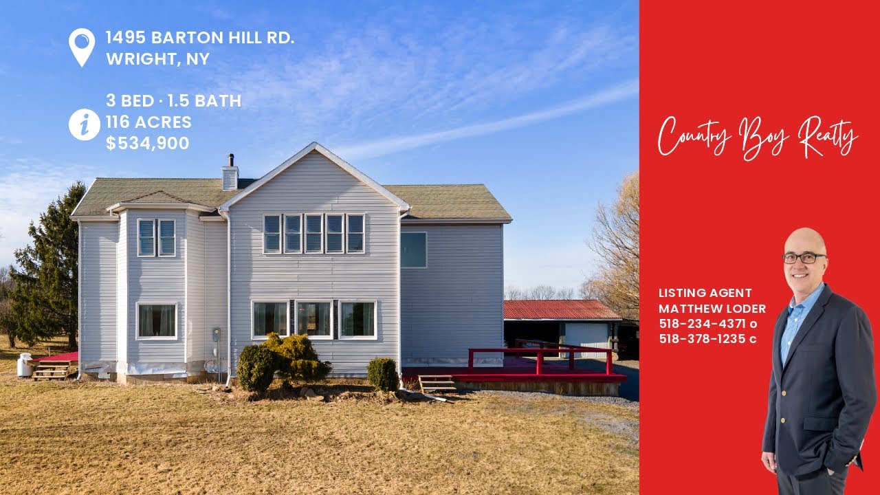Schoharie County Real Estate 1495 Barton Hill, Wright NY YouTube