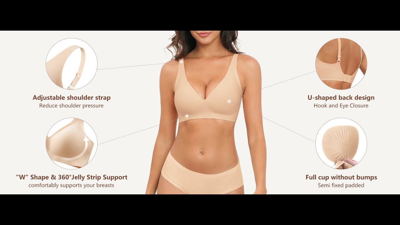 Deep V Wireless Seamless Stretchy Push-up Bra