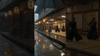 "POV: You entered a samurai village during a storm 🌧️" #samurai #rain #storytime