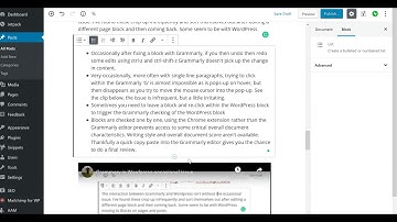 Grammarly accessing premium features in WordPress