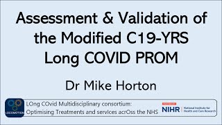 Assessment and Validation of the Modified C19-YRS Long COVID PROM - LOCOMOTION Study