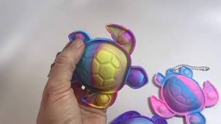 Turtle bubble popper fidget with clip