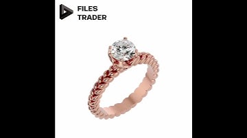 75 solitaire rings fully rendered lot 8 . 3dm & STL files available on files-trader.com