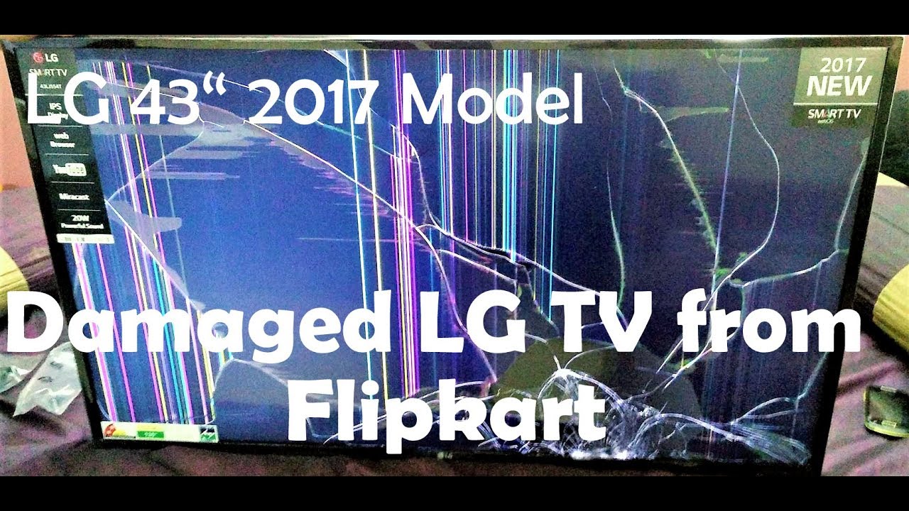 Damaged Lg 43 Tv From Flipkart 43lj554t 17 Worst Shipment Ekart Omnitechretail Youtube
