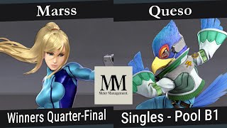 Marss (Zero Suit Samus) vs Queso (Falco) - Winners Quarters Pools - Meter Management