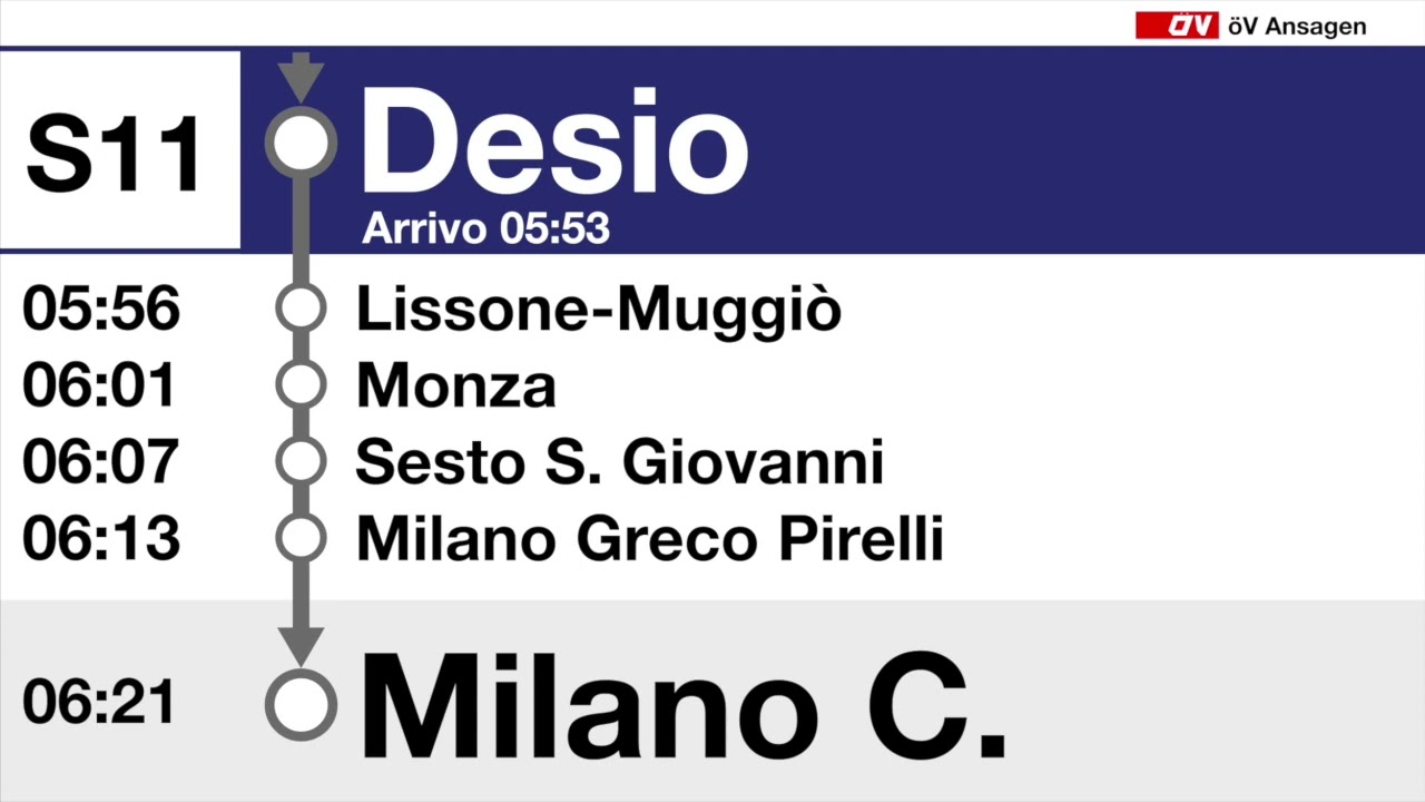 annunci FFS • S11 TILO • Chiasso – Milano Centrale