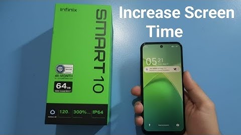 Infinix Smart 10 - How to Increase screen timeout