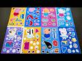[Paper diy] 🐷 Peppa Pig Galaxy Movie! DIY Make a Face Stickers with George Pig, Mummy Pig, Daddy Pig Mp3 Song