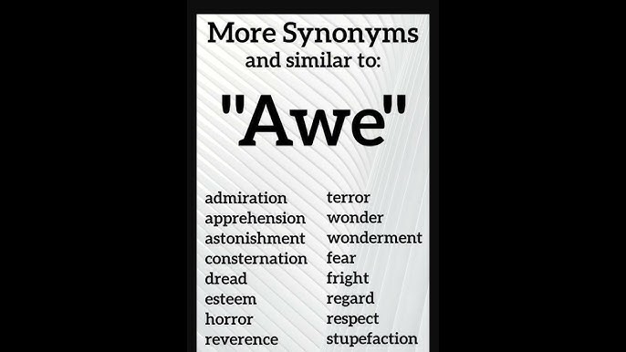 Synonyms of Awe Synonym Words for Awe