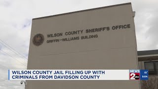 Wilson County jail filling with criminals from Davidson County