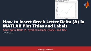 How to Insert Greek Letter Delta (Δ) in MATLAB Plot Titles and Labels