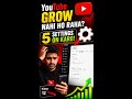 YouTube Channel Grow Nahi Ho Raha? Ye 5 Settings Abhi How to grow your youtube channel #ytshorts