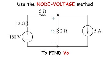Use the node-voltage method to find Vo in the circuit in Fig. P4.8 [NILSSON PROBLEM 4.8]