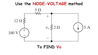 Use the node-voltage method to find Vo in the circuit in Fig. P4.8 [NILSSON PROBLEM 4.8]