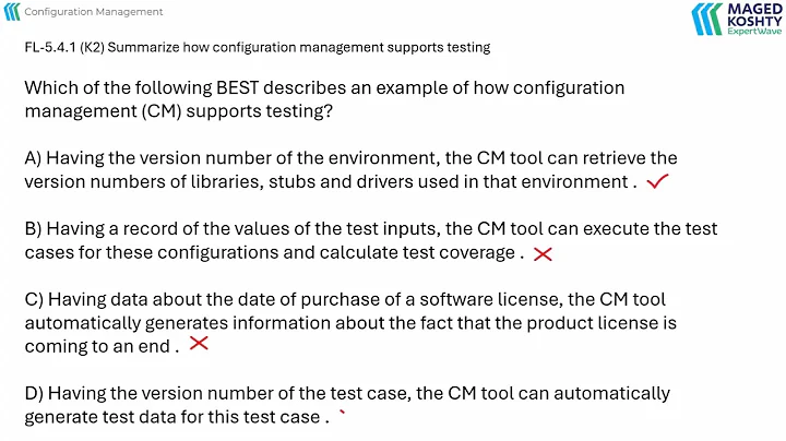 ISTQB Foundation: Summarize how configuration management supports testing