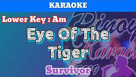 Eye Of The Tiger by Survivor (Karaoke : Lower Key : Am)