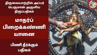 மாதர்ப் பிறைக்கண்ணி யானை | திருவையாற்றில் அப்பர் பெருமான் அருளிய திருப்பதிகம் | Madar Pirai Kanni