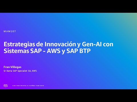 AWS Summit Madrid 2024 - Estrategias de Innovación y Gen-AI con Sistemas SAP - AWS y SAP BTP(MAM207) Episode cover