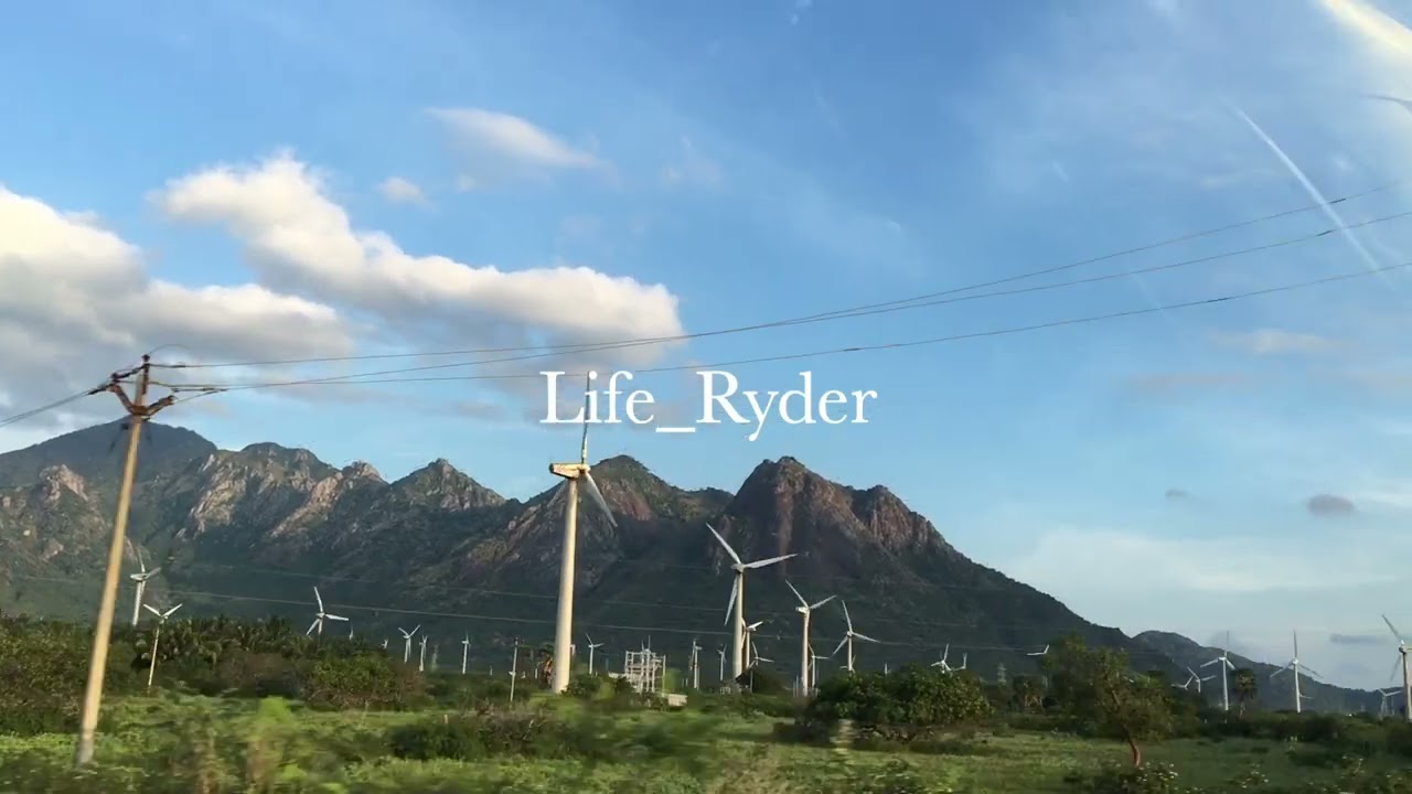 Windmill views from Tamilnadu. Long drive.