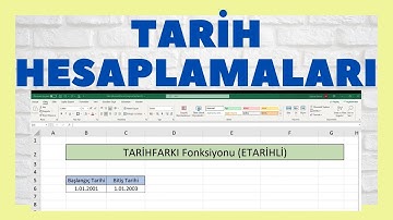 Excel Tarih Farkı hesaplamaları - İki Tarih Arasındaki Yıl Ay Gün Hesaplaması